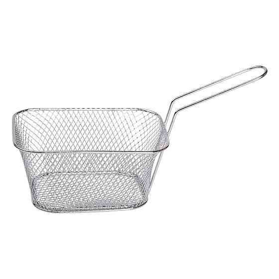 Zhongjing Кошик сервірувальний для картоплі фрі та снеків 14×10×6 см Сріблястий HP-19-8 Киев