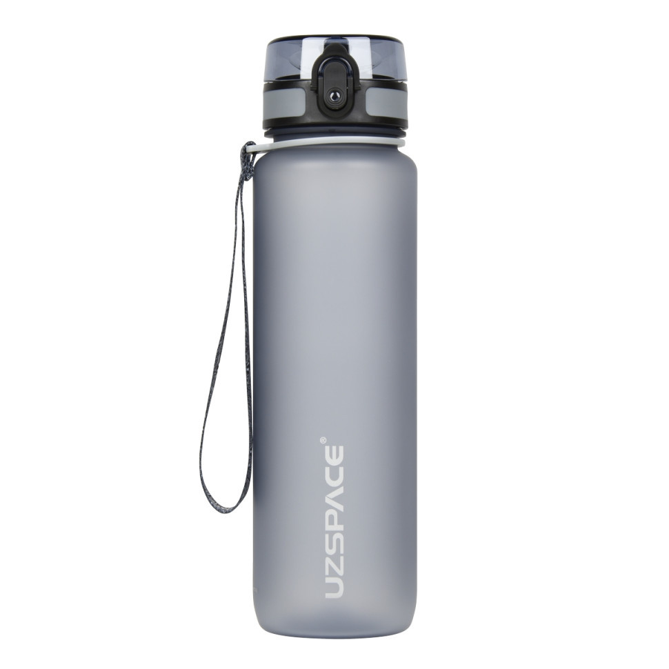 Пляшка для води UZSPACE 3038(Grey) 1000 мл, сіра Вінниця - фото 1
