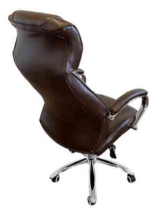 Офисное кресло руководителя Tehforward Solomon хром Anyfix Темно-Коричневый Киев