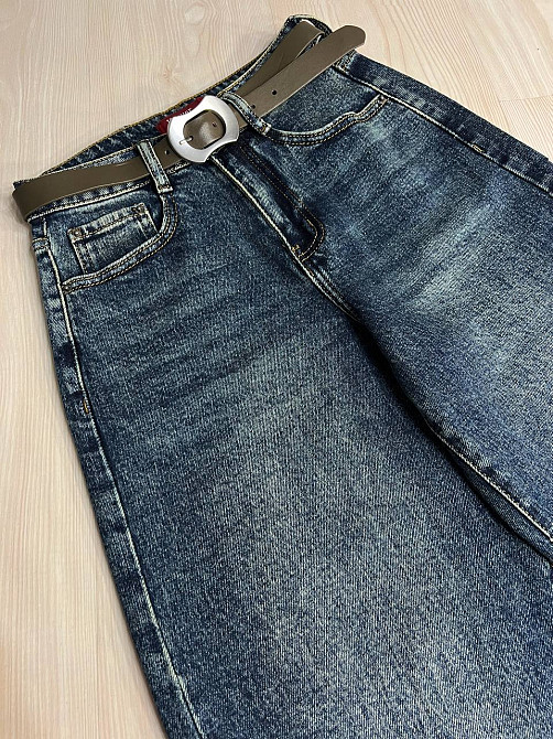 Джинси жіночі Vanver 8252 skater jeans широкі з ременем сині, синій, 27, 27, 74 см, 103 см Київ - фото 14