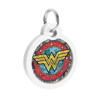 Адресник для животных WAUDOG Smart ID с QR паспортом "Чудо-женщина 2" круг 30 мм (230-1013) Винница