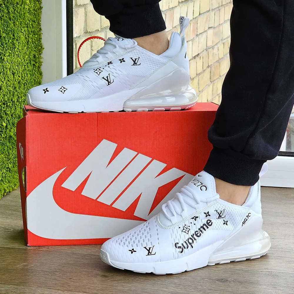 Кроссовки Nike 270 Женские Белые Найк с Амортизацией Тканевые Летние Сеточка (размеры: 37,38,39,40,41,42,43) Днепр - изображение 1