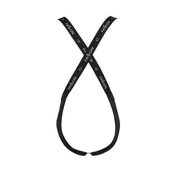 Мужское открытое боди Passion 027 BRUNO XXL/XXXL Black, под латекс, на лямках Sex Aura Киев