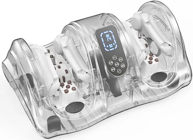 Массажер для ног (роликовый, компрессионный массаж, вибрация, прогрев) Benbo АМ-04 Розовый Киев - изображение 6