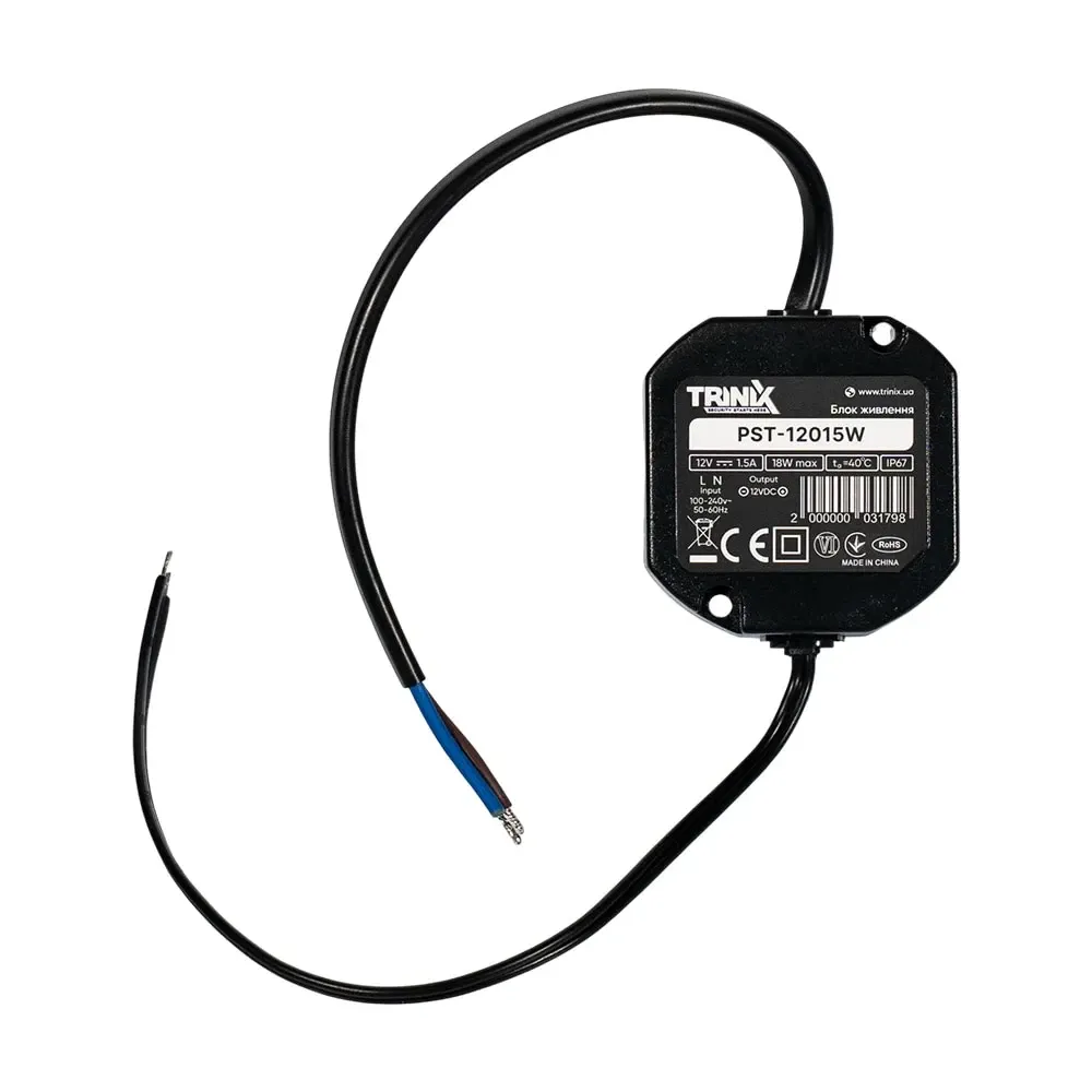 Блок живлення Trinix PST-12015W 12V/1.5A вологозахищений IP67 (41-00050) Київ - фото 10