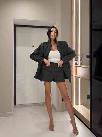 Женский стильный трендовый костюм двойка кашемир шерсть Графит, 46/48 Одесса