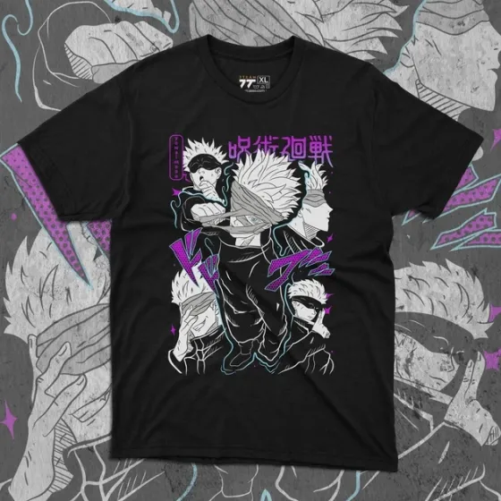 Футболка чоловіча з  принтом Магическая битва Сатору Годжо 7 Розмір 48 Anime09Розмір 48 Дніпро