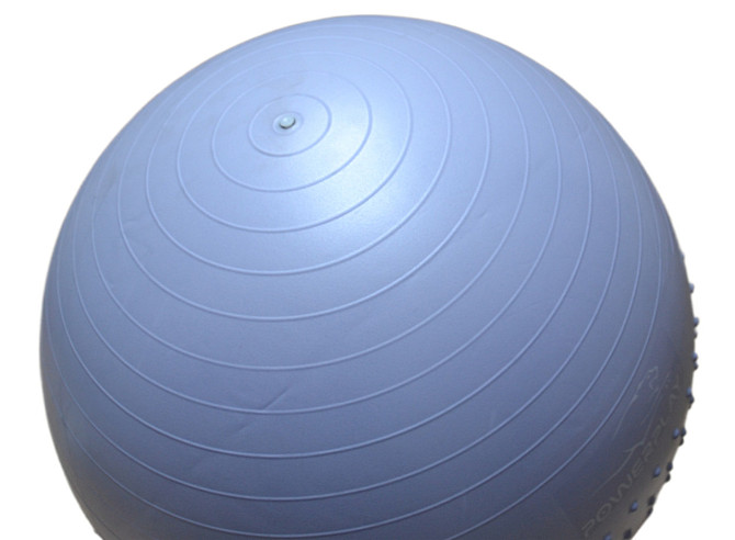 М'яч для фітнесу (фітбол) напівмасажний PowerPlay 4003 Ø75 cm Gymball Sky Blue + помпа Кам'янське - фото 5