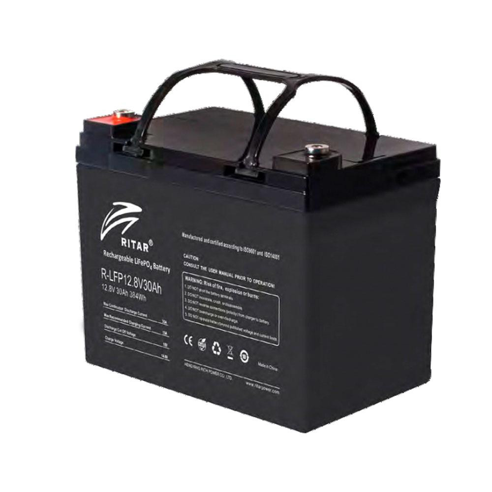 Акумуляторна батарея Ritar LiFePO4 12,8V 30Ah 384Wh BMS15@4S  ( 195 x 155 x 130  )   Q1 Київ - фото 4