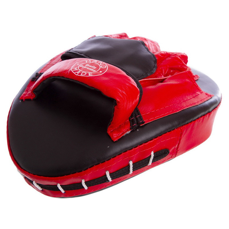 Лапа вигнута для боксу та єдиноборств BOXER 2010-01 розмір 19х23х4 см чорний-червоний Київ - фото 4