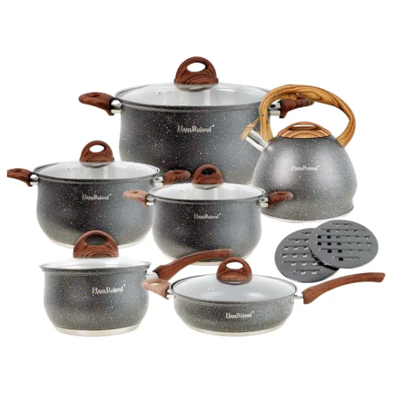 Yiwu Набір посуду Haus Roland преміальний з антипригарним покриттям і чайником HP33530G Киев