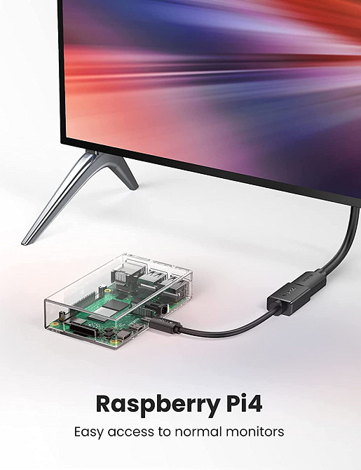 Переходник UGreen Micro HDMI to HDMI Female Adapter Cable 20134 (Черный, 22см) Николаев - изображение 4