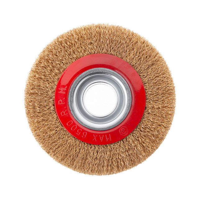 Щітка кільцева, 150×32 мм, кручений дріт покритий латунню, 6500 об/хв INTERTOOL BT-6151 Київ - фото 2