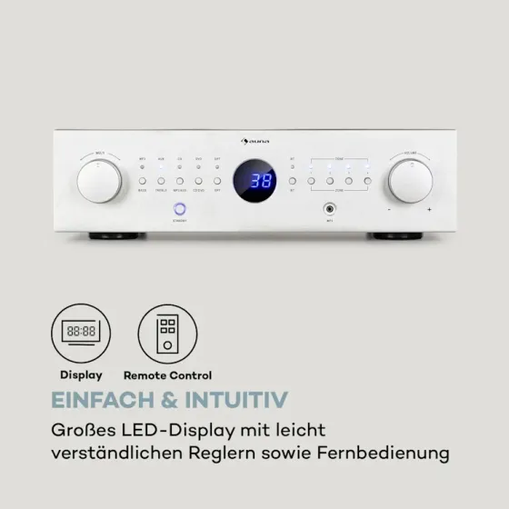 Auna AV2-CD508 Hi-Fi усилитель HiFi 600Вт макс AUX Bluetooth из Германии Днепр