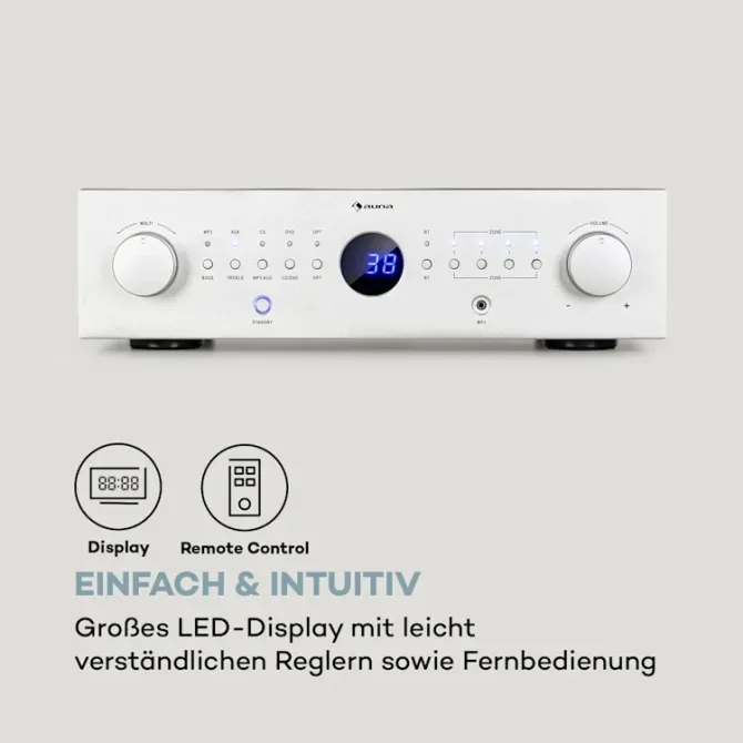 Auna AV2-CD508 Hi-Fi усилитель HiFi 600Вт макс AUX Bluetooth из Германии Днепр - изображение 4