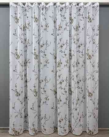 Тюль VR-Textil 1540т Flora Батист Белый с кофейным 250х270 см (42-1054) Киев