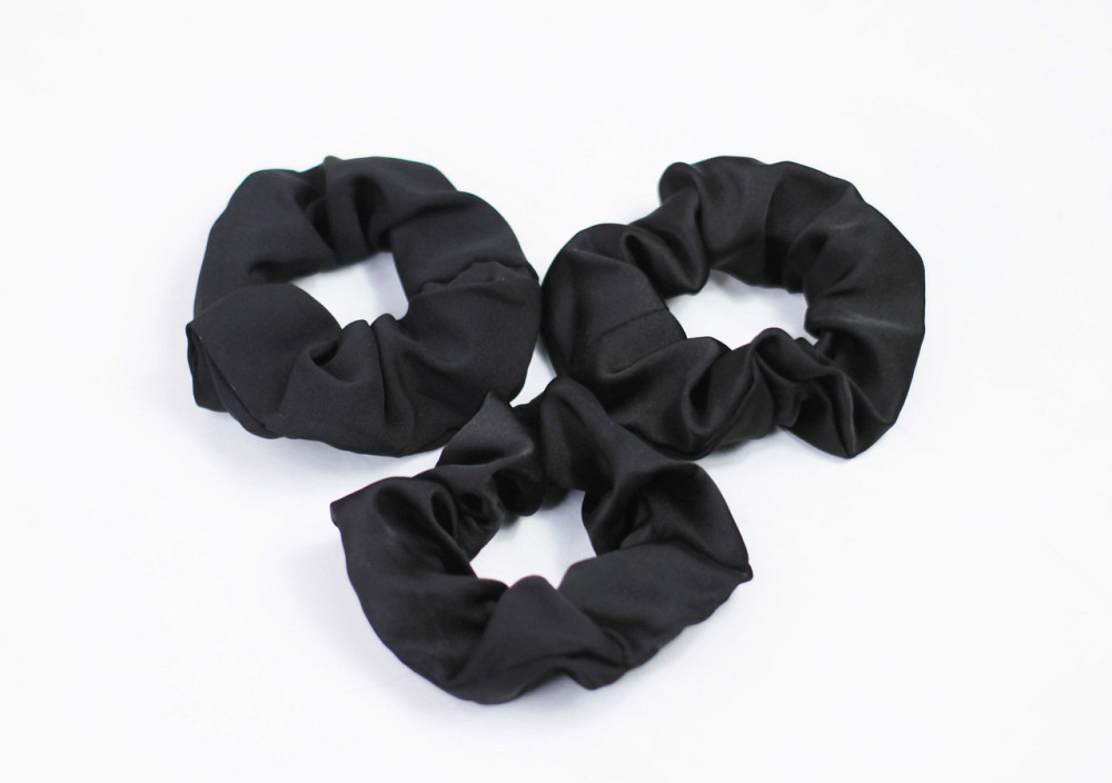 Шовкові гумки для волосся Чорний Харків - фото 2