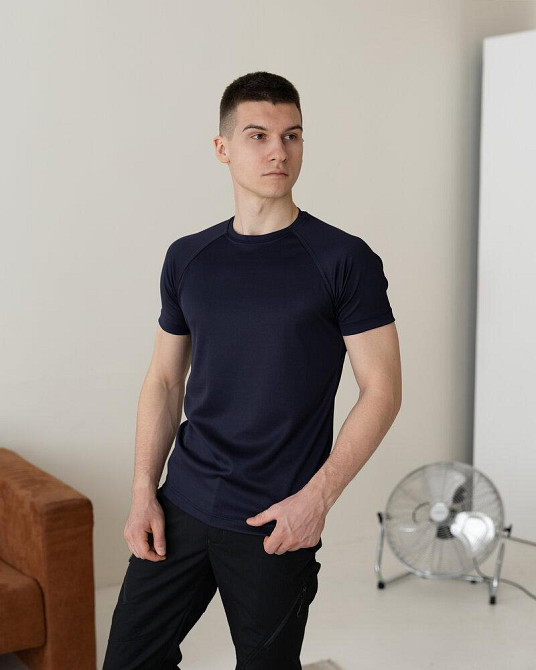 Тактическая милитари футболка кулмакс темно-синяя мужская Pobedov Ergo Киев - изображение 2