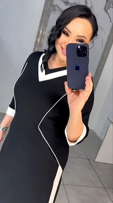 Женское стильное платье батал итальянский трикотаж 60/62 Одесса - изображение 3