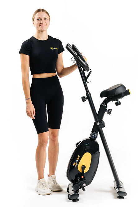 Складаний домашній велотренажер Besport до 130 кг із системою магнітного опору Велотренажер для схуднення Київ - фото 6