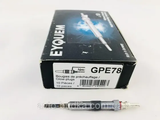 Свічка розжарювання на Renault Clio III двигун 1.5dci; (4.4в) EYQUEM GPE78 Новий Розділ