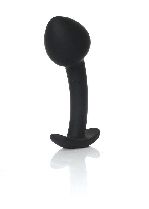 Анальна пробка - Silicone Black Curved Plug L Sex Aura Київ - фото 2
