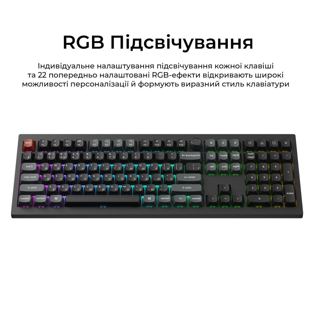 Клавіатура бездротова Keychron V6 Ultra Keychron Red Switch Black RGB (V6U-D1-UA) ( 22189 ) Харків - фото 13