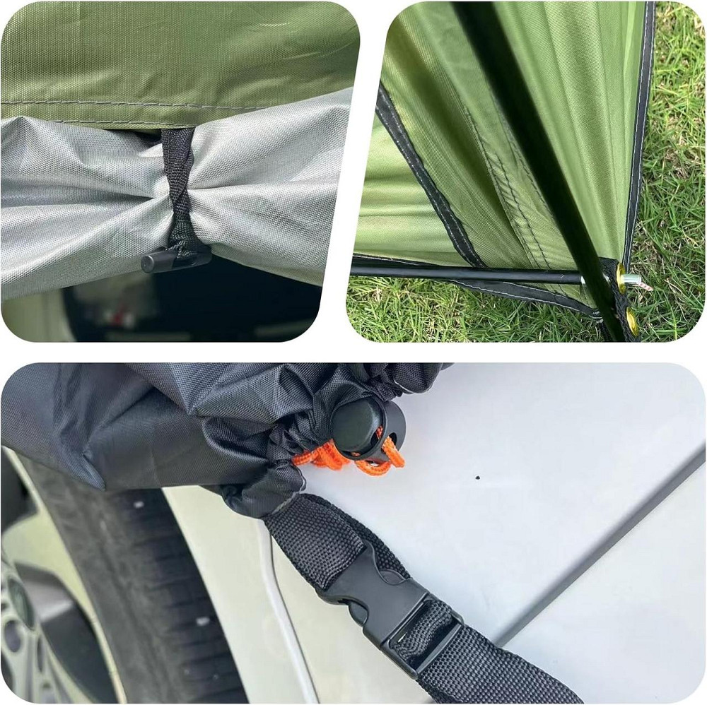 Автомобильная палатка на багажник для кэмпинга, 2-местная, водонепроницаемая, солнцезащитная, для SUV и седанов, 300×150×210 см Киев - изображение 8