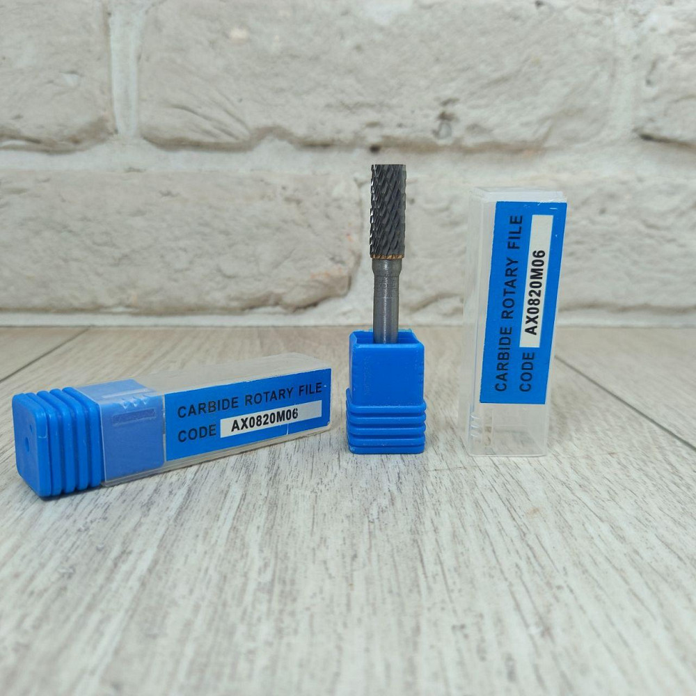 Борфреза по металу AEX циліндр 6×6 мм — твердосплавна шарошка для дриля та гравера Харків - фото 2