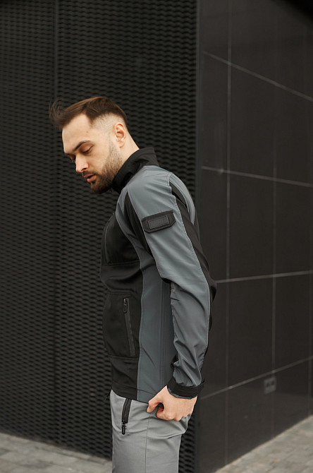 Чоловіча куртка soft shell спортивна софтшел демісезонна softshell осінь весна 'iForce' сіра L Одеса - фото 2