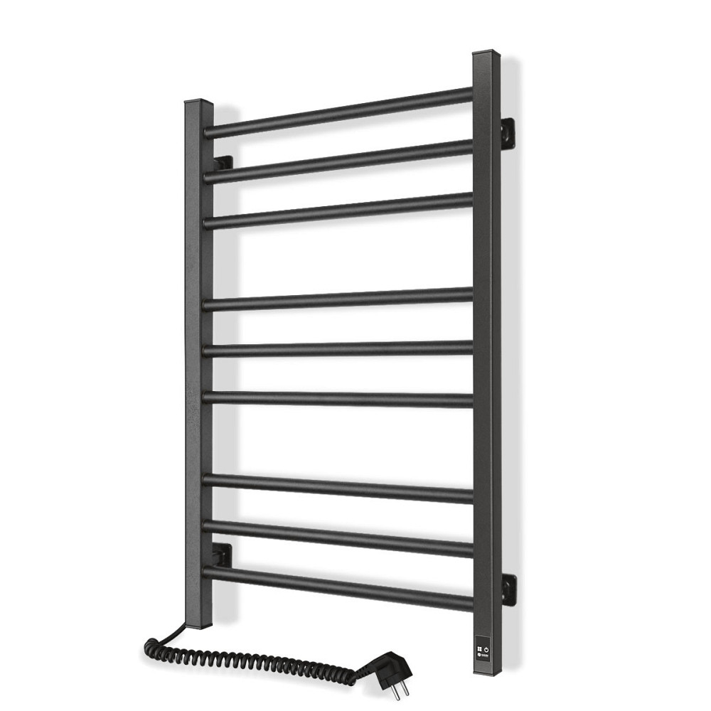Полотенцесушитель электрический Navin Классик Квадро 500х800 Sensor с таймером, чорний (12-216153-5080) Киев - изображение 2