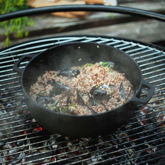 Чавунна Каструля з кришкою для гриля діаметром 22 см Fiskars (1066430) Нержавіюча сталь Нововолинськ - фото 8