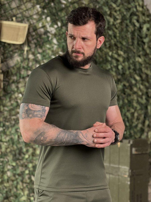 Тактична потовідвідна футболка Донецька зона oliva ДЛ7397 Одеса - фото 3