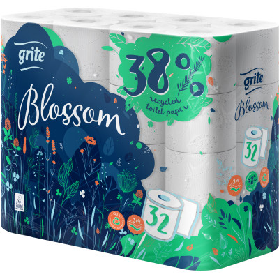 Туалетний папір Grite Blossom 3 шари 32 рулони (4770023346787/4770023348798) Вінниця - фото 1