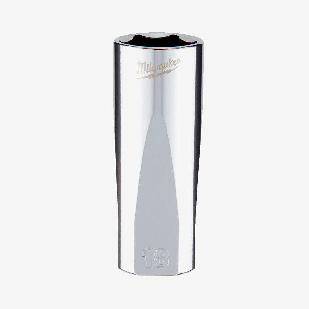 Головка хромована метрична подовжена 3/8'' MILWAUKEE, 18мм Одеса - фото 1