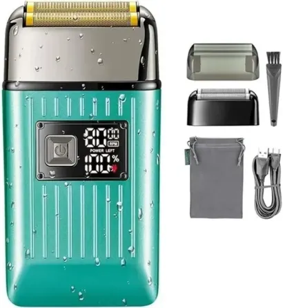 Мужская аккумуляторная электробритва VGR V-357 шейвер для сухого и влажного бритья, Waterproof IPX6, выдвижной триммер, LED Display Коломыя