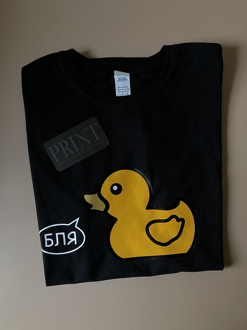 Футболка премиум Мужская\Женская Утка БЛЯ Черновцы - изображение 1