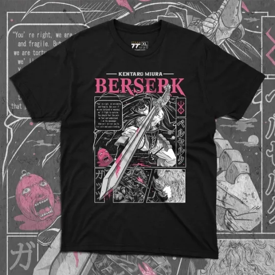 Футболка чоловіча з  принтом Берсерк Манга Розмір 48 Дніпро