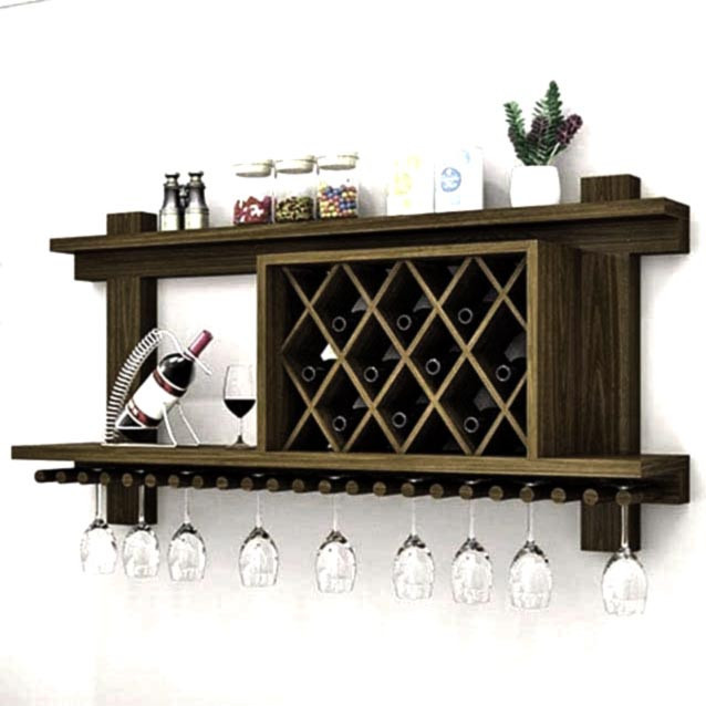 Настінна винна полиця "Хокуто 120" рустикал Миколаїв - фото 1