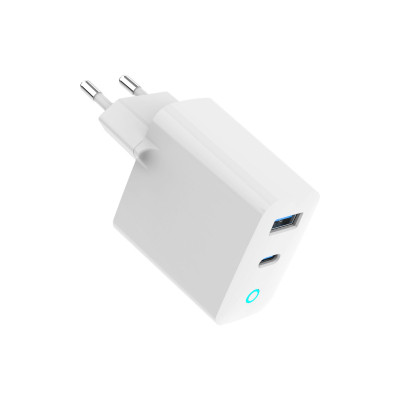 Зарядний пристрій Gembird 1хUSB-A (QC3.0 18W) + 1xType-C (PD 65W) white (TA-UC-PDQC65L-W-01) Вінниця - фото 4