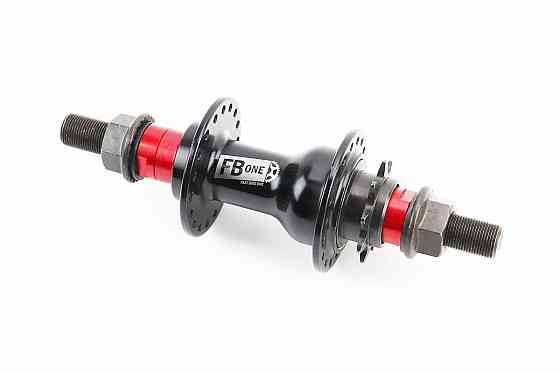 Втулка задня BMX алюмінієва 14Gx36H драйвер 9т, 4 пром-підшипники 6902 2RS, вісь 14мм, кріпл. гайка, чорно-червона FB-A275В Київ