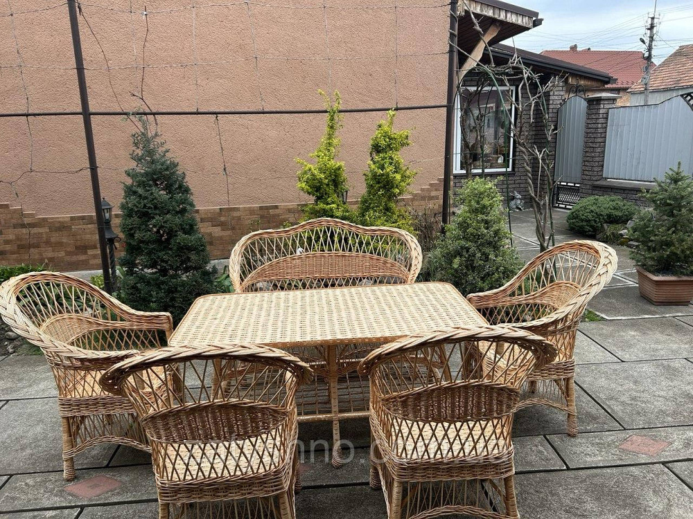 Меблі плетені з великим столом Київ - фото 10