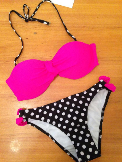 Купальник в горох роздільний жіночий пуш ап різнобарвний Київ - фото 4