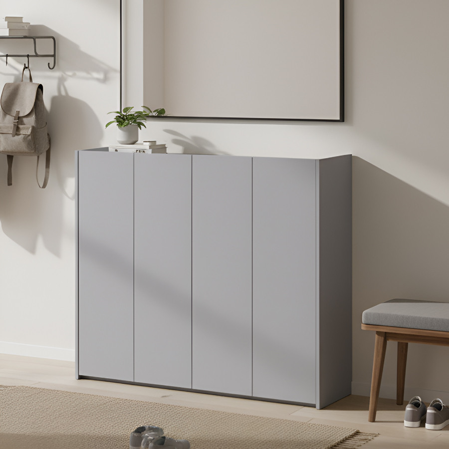 Тумба для обуви Doros Кассель Серый 4 ДСП 128х40х110 (41516226) Львов - изображение 1