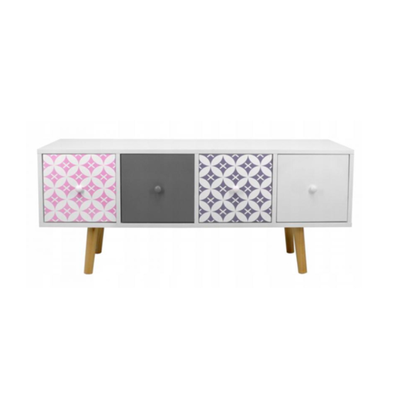 Комод Chomik RETRO з висувними шухлядами білий Київ