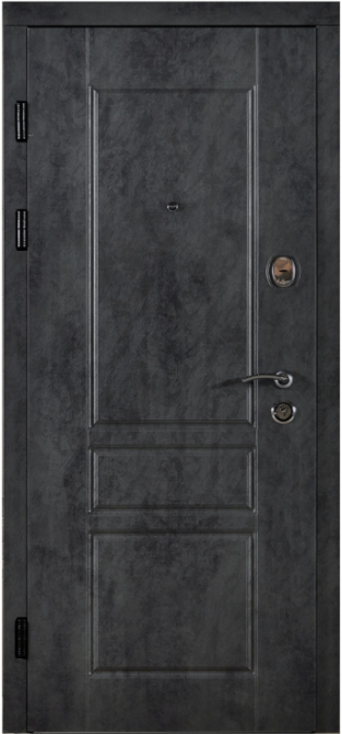 Дверь входная Наши Двери РУБЕЖ Б-323 Оксид темный / Оксид белый 860х2050 мм Киев - изображение 1