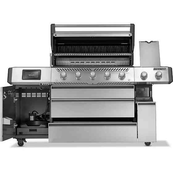 Газовый гриль Napoleon Prestige PRO 665 Connected с боковой конфоркой Sizzle Zone и вертилём нерж сталь PRO665VXRSIBPS Код: Ровно