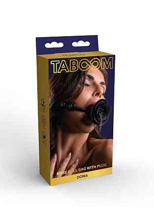 Кляп-роза с открытием Taboom Dona Rose Ball черный Sex Aura Киев