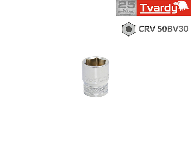Головка "Tvardy" хром-ванадієва (Cr-V) 1/4"  6-гранна 12 мм Стрий - фото 1