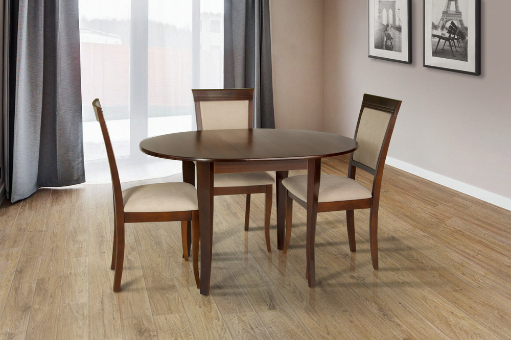 Стіл обідній Дукат (930+250)*930, горіх темн. Киев - изображение 2